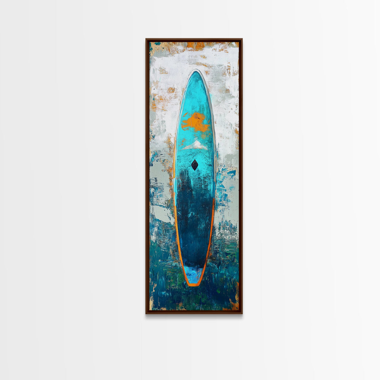 Ocean Paddle, nautical painting, coastal decor, framed canvas print, seascape painting, above bed wall art, rustic art, surf wall art