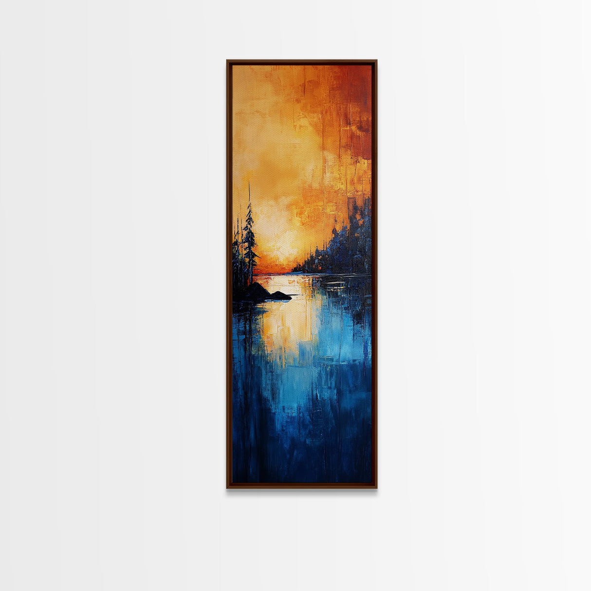 Fiery Sunset, Moody Landscape, Wabi Sabi Art, Rustic Wall Art, Southwest Art, Above Bed Wall Art, Extra Wide Art