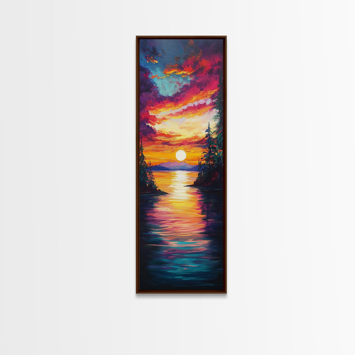 Ocean Waves, Pink Orange Sunset, Coastal Wall Art, Canvas Print, Surf Wall Art, Above Couch Art, Beach House Art