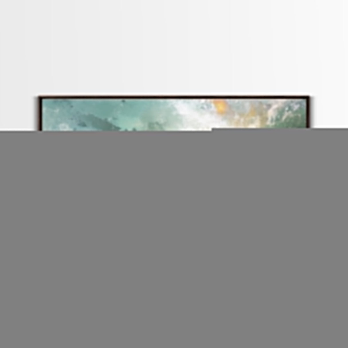 Ocean Cliffs, landscape painting, nautical wall art, moody art, wabi sabi art, extra wide art, textured art, Framed Canvas Print