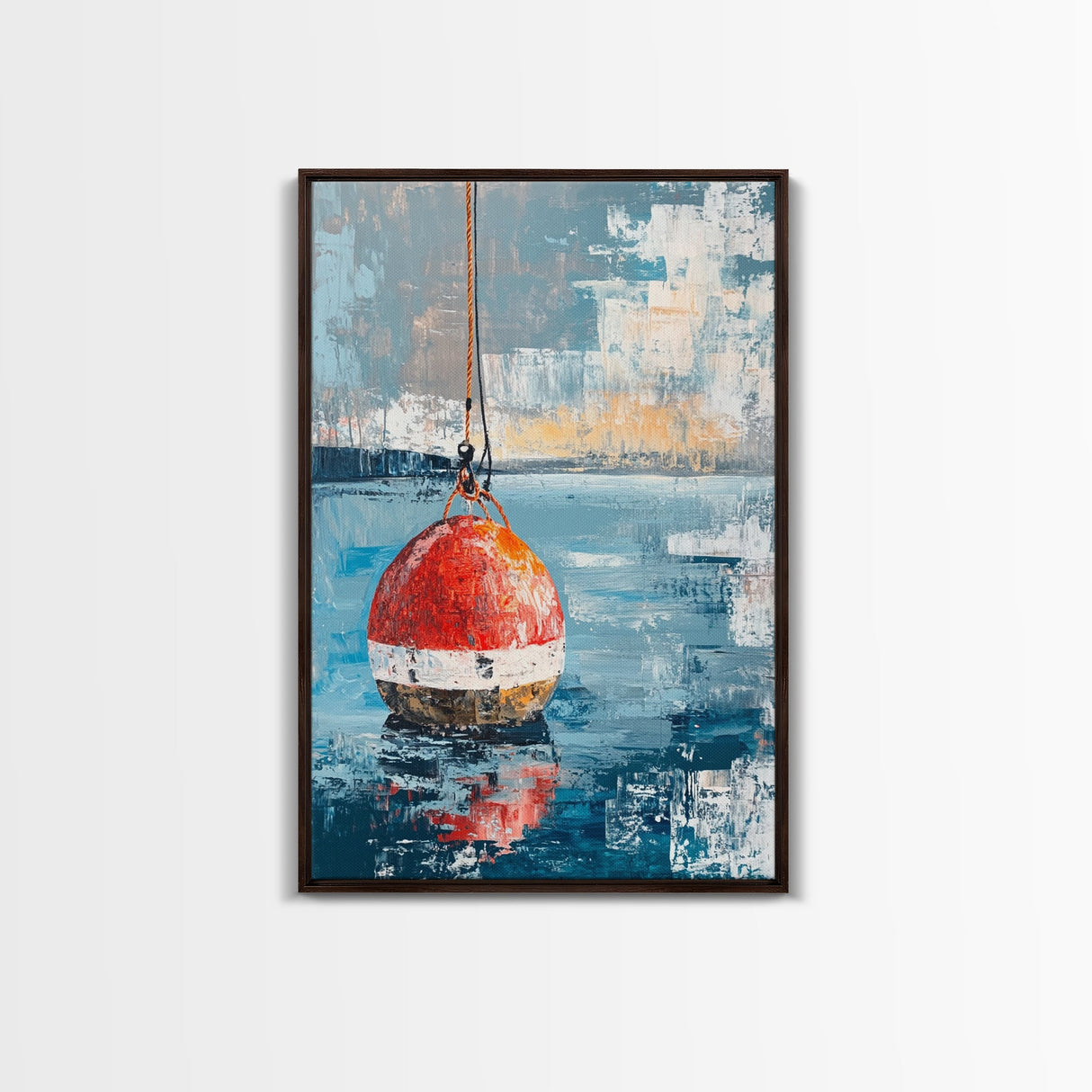 Fishing Buoy, Nautical Wall Art, Rustic Decor, Coastal Art, Ocean Art, Living Room Art, Canvas Print, Gift Idea