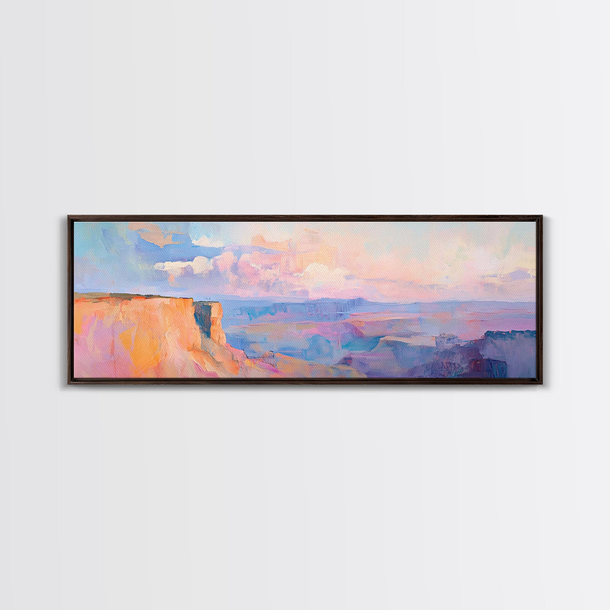 Grand Canyon Painting Canvas Print Desert Landscape Wall Art Southwest Home Decor Pastel Earth Tone Artwork Living Room or Office Accent
