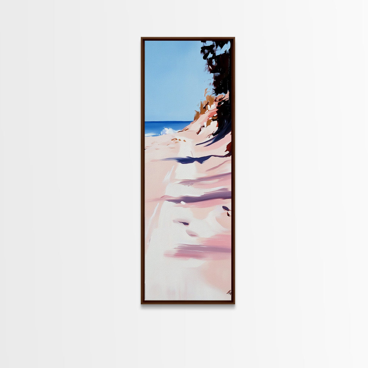 Beach Path, Sandy Shore, Tranquil Landscape, Canvas Print, Minimalist Wall Art, Nature Inspired Decor, Coastal Retreat, Serene Art