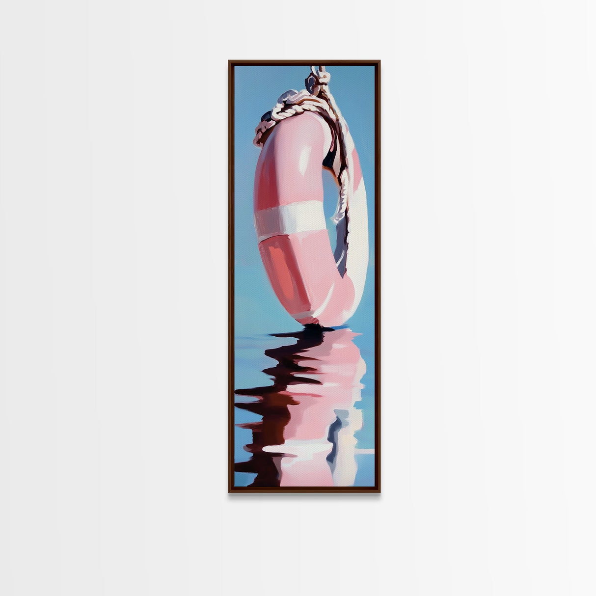 Life Buoy, Nautical Wall Art, Ocean Inspired Art, Maritime Aesthetic, Coastal Home Decor, Minimalist Seascape, Canvas Print, Gift Idea