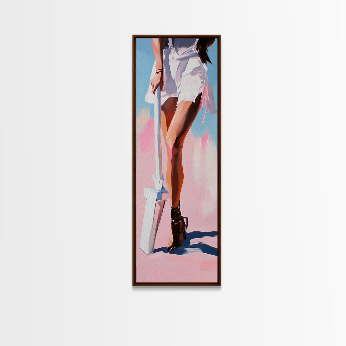 Beach Legs, Summer Vibes, Fashion Wall Art, Modern Minimalist Decor, Coastal Aesthetic, Chic Home Style, Framed Canvas Print