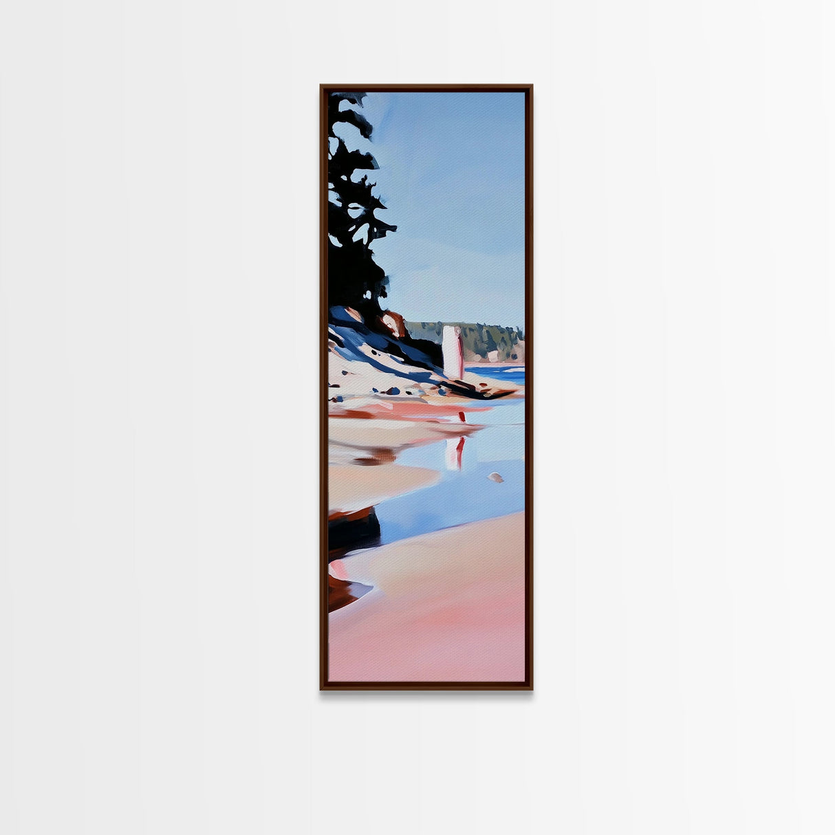 Lakeside Path, Sand Dunes, Coastal Horizon, Canvas Print, Beach Wall Art, Nature Inspired Decor, Serene Landscape, Boho Aesthetic