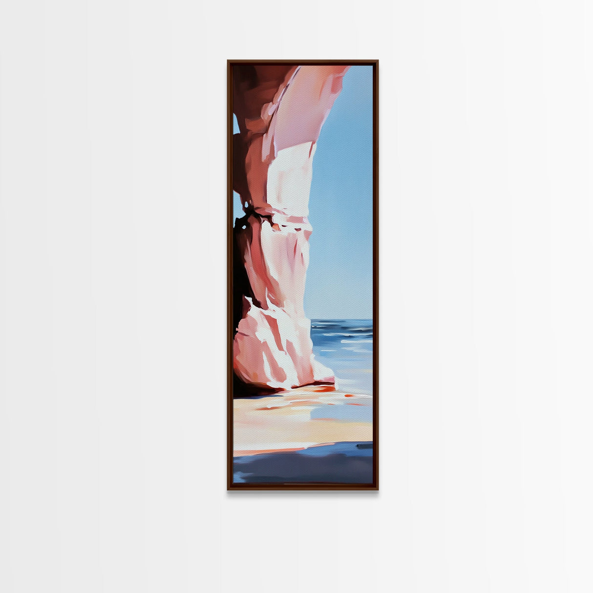 Rock Arch, Coastal Wall Art, Ocean Landscape, Nautical Home Decor, Framed Canvas Print, Minimalist Nature Art, Beach House Style