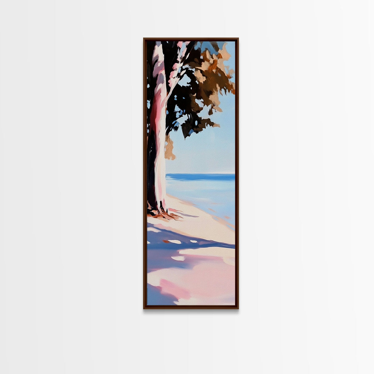 Serene Ocean, Pastel Beach, Coastal Landscape, Canvas Print, Minimalist Art, Living Room Art, Tranquil Seascape, Sunset Painting, Soft Colors