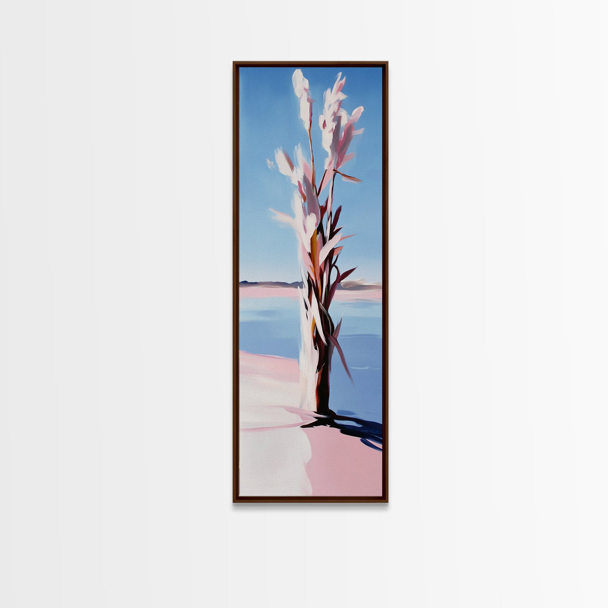 Desert Blossom, Modern Botanical, Pastel Wall Art, Canvas Print, Feminine Nature Decor, Soft Boho Aesthetic, Bedroom Wall Decor