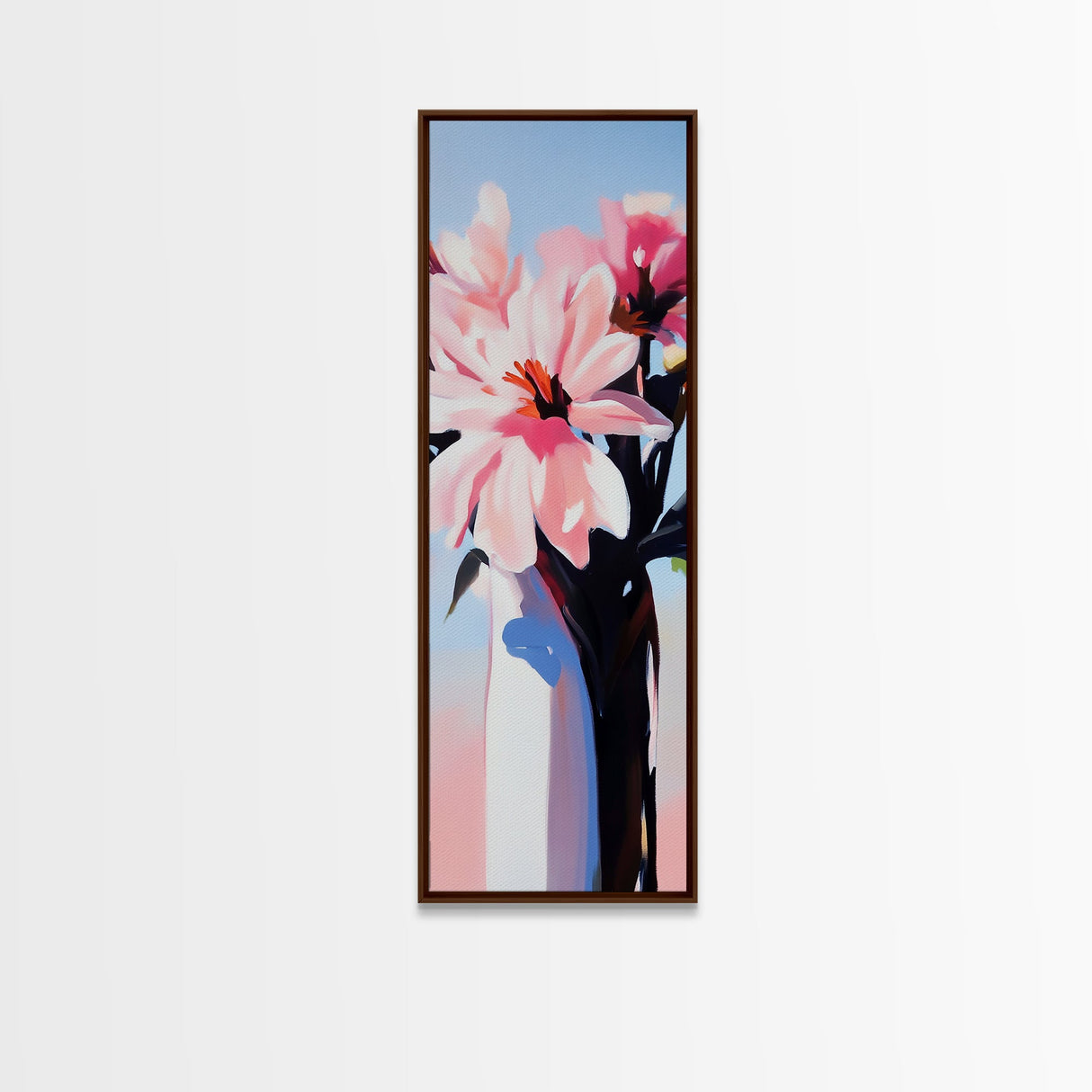 Soft Petals, Pink Floral, Spring Blooms, Canvas Print, Romantic Wall Art, Boho Flower Decor, Feminine Aesthetic, Bedroom Wall Art