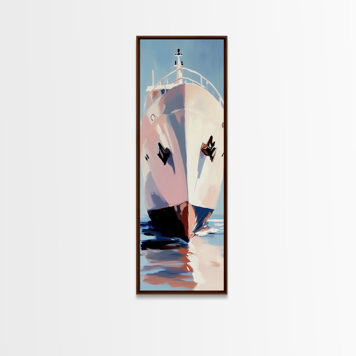 Luxury Yacht, Nautical Wall Art, Ocean Canvas Print, Maritime Aesthetic, Minimalist Decor, Coastal Living, Elegant Home Art