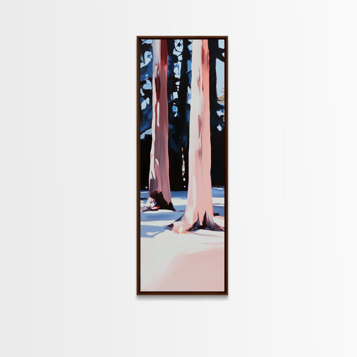 Tall Pines, Modern Forest Art, Coastal Landscape, Canvas Print, Nature Wall Art, Minimalist Home Decor, Earthy Tones, Office Wall Art