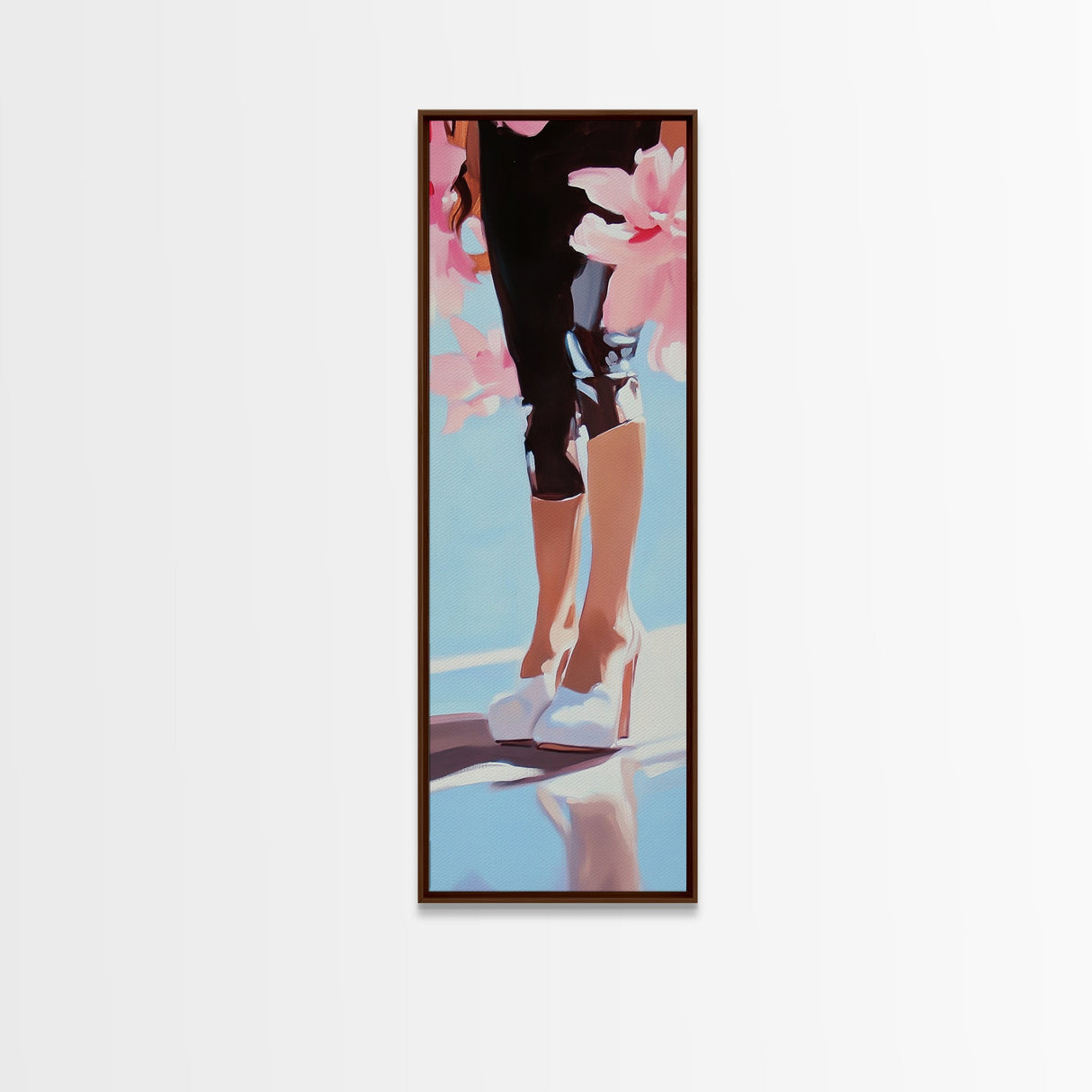 Fashion Heels Art, Glamorous Decor, Chic Aesthetic, Framed Canvas Print, Feminine Room Art, Stylish Wall Art, Dressing Room Decor