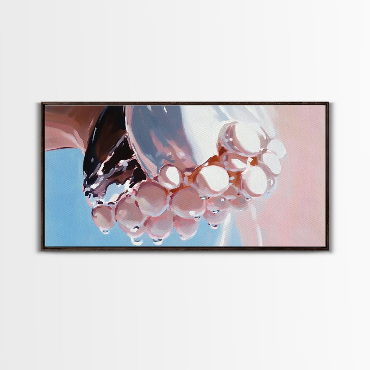 Water Droplets, Surreal Reflection, Abstract Aesthetic, Modern Minimalist Art, Contemporary Home Decor, Living Room Wall Art