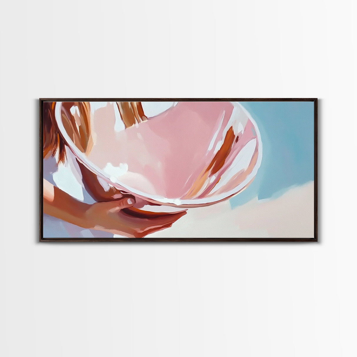 Pink Shell, Coastal Art, Beach Inspired, Canvas Print, Boho Wall Art, Minimalist Ocean Decor, Bedroom Wall Art, Beach House Gift