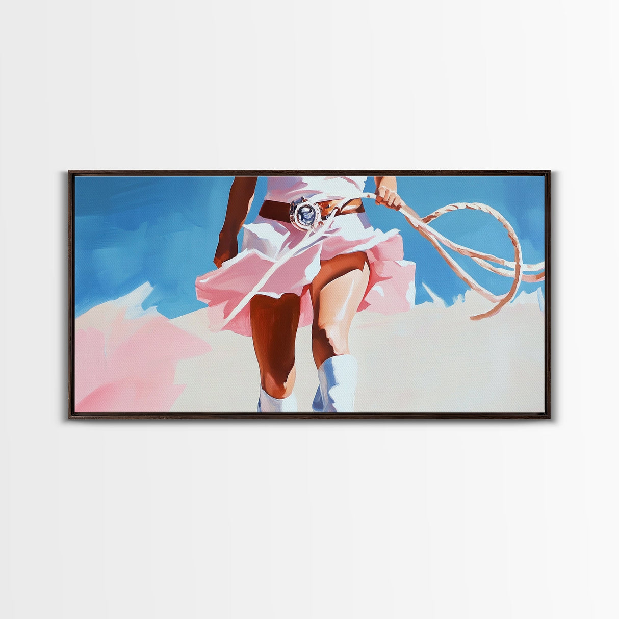 Western Cowgirl, Rodeo Aesthetic, Framed Canvas Print, Modern Country Art, Feminine Western Decor, Rustic Home Decor, Living Room Wall