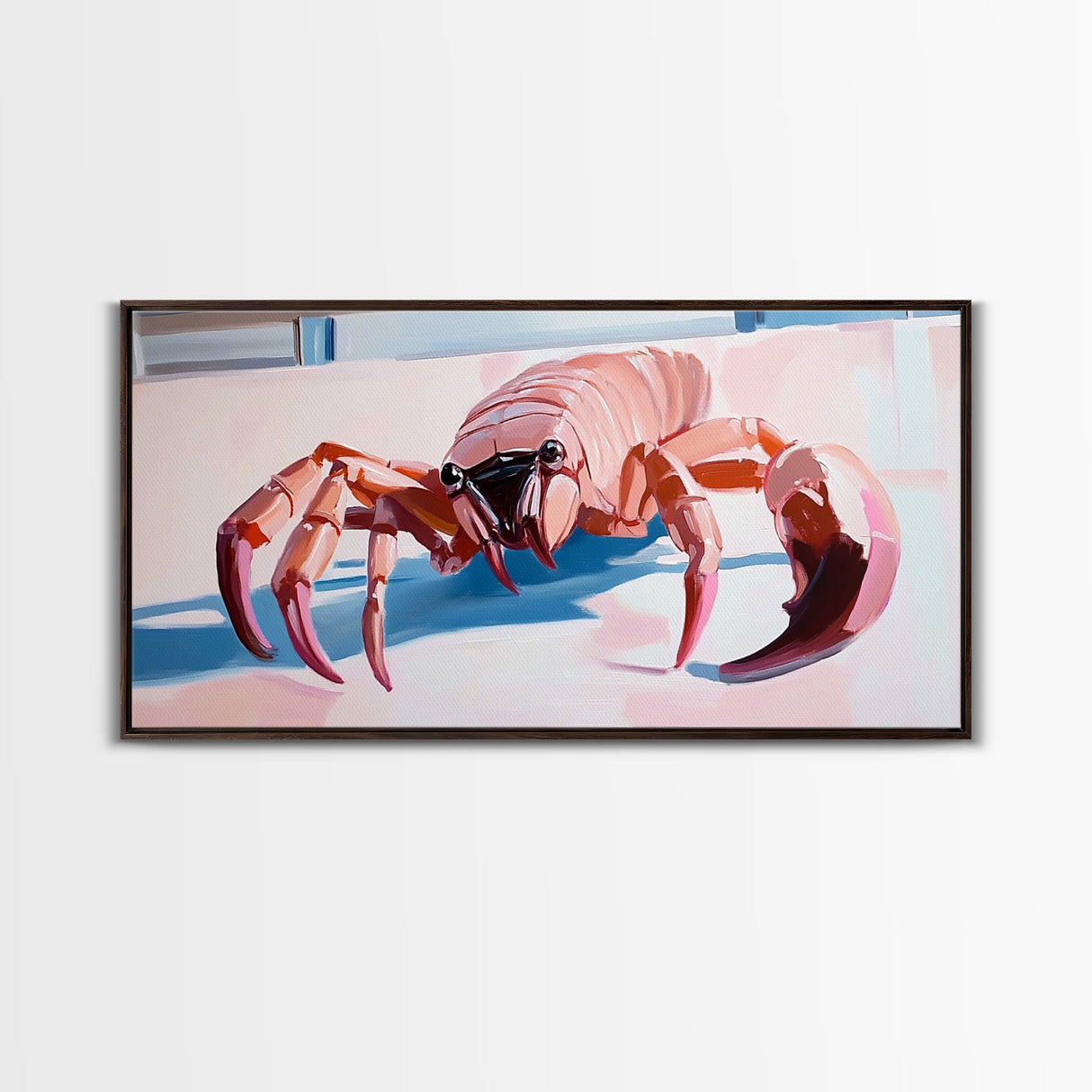 Fantasy Crab, Surrealism, Unique, Framed Canvas Print, Coastal Art, Whimsical Decor, Ocean Creature, Beach House, Statement Piece