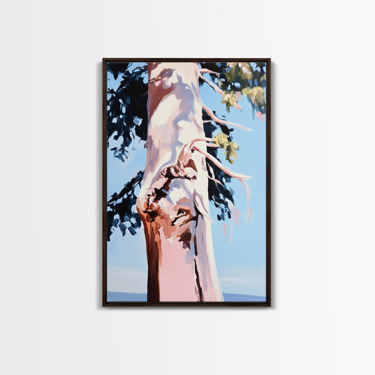 Tree Bark, Nature Wall Art, Minimalist Landscape, Boho Decor, Framed Canvas Print, Rustic Home, Neutral Aesthetic, Office Art