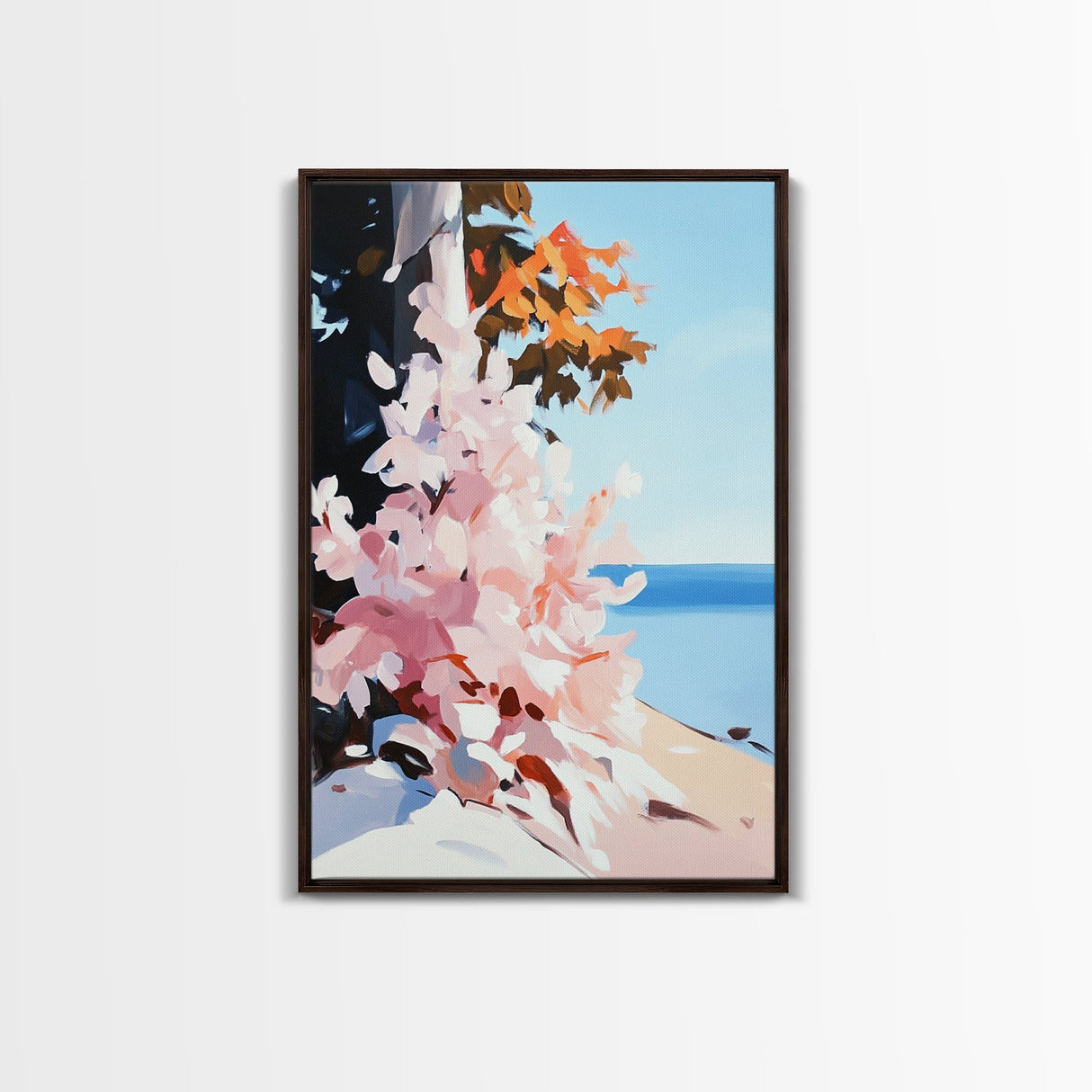 Fall Blossoms, Autumn Aesthetic, Warm Colors, Cozy Vibes, Framed Canvas Print, Living Room Wall Art, Seasonal Decor, Nature Inspired