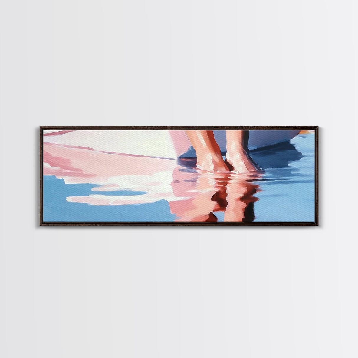 Beach Reflections, Sunset Art, Coastal Wall Decor, Canvas Print, Pastel Seascape, Ocean Painting, Bedroom Wall Art, Beach Art