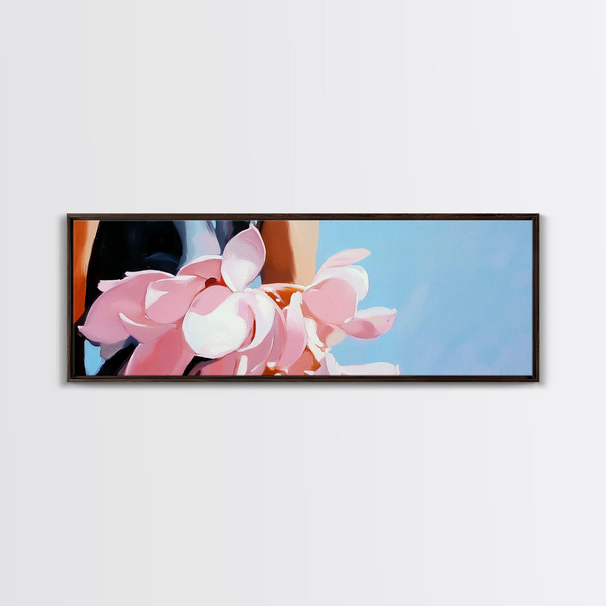 Pink Petals, Romantic Floral, Feminine Wall Art, Boho Aesthetic, Modern Bedroom Art, Pastel Colors, Canvas Print, Chic Flower Painting