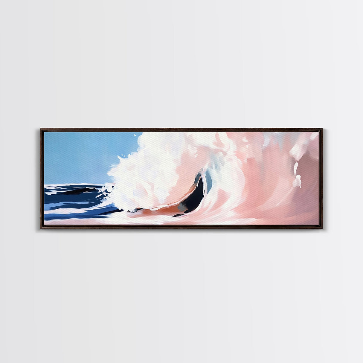 Rolling Wave, Ocean Motion, Coastal Energy, Surf Aesthetic, Canvas Print, Modern Beach Art, Living Room Wall Art, Nautical Decor