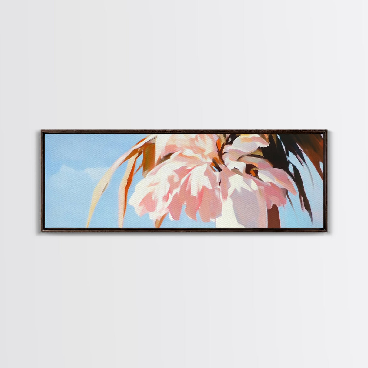 Palm Tree, Tropical, Sunset, Canvas Print, Coastal Wall Art, Beach Aesthetic, Summer Decor, Minimalist Art, Living Room Artwork