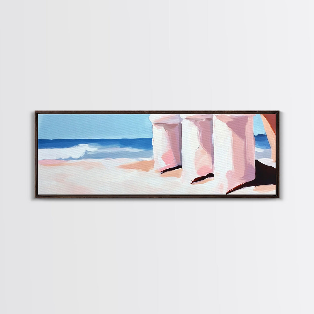 Seascape Painting, Minimalist Beach Art, Coastal Breeze Print, Nautical Theme Decor, Ocean Lover Gift, Canvas Print