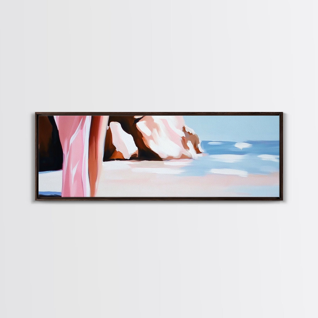 Ocean Breeze, Beach Vibes, Pastel Seascape, Summer Aesthetic, Canvas Print, Coastal Home Art, Boho Wall Art, Bedroom Decor