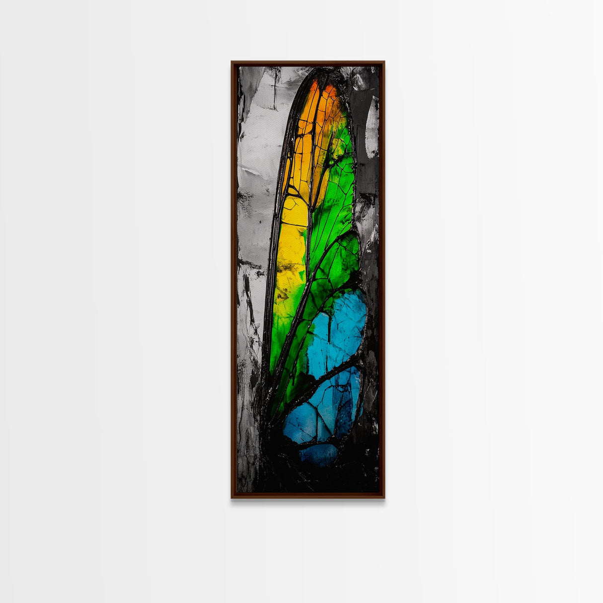 Butterfly Wing, Nature Inspired Art, Boho Home Decor, Canvas Print, Modern Insect Painting, Vibrant Wall Art, Bedroom Artwork