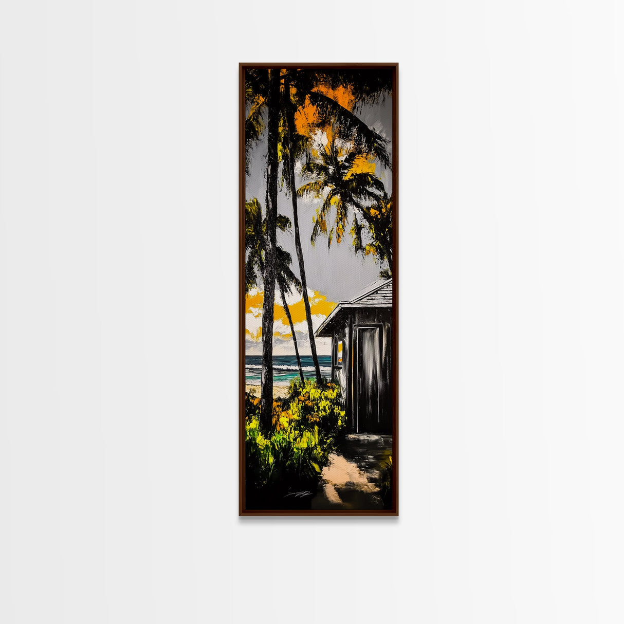 Tropical Escape, Palm Trees, Ocean Breeze, Canvas Print, Coastal Decor, Beach House Wall Art, Vacation Vibes, Relaxing Living Room Art