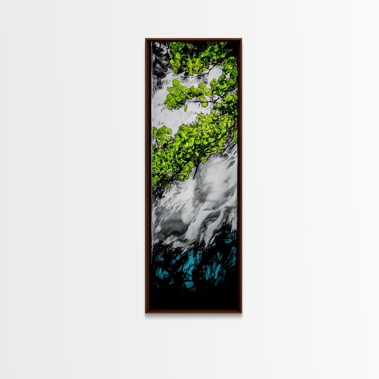 Green Abstract, Nature Inspired, Botanical Art, Canvas Print, Lush Leaves, Modern Home Decor, Office Wall Art, Contemporary Wall Art