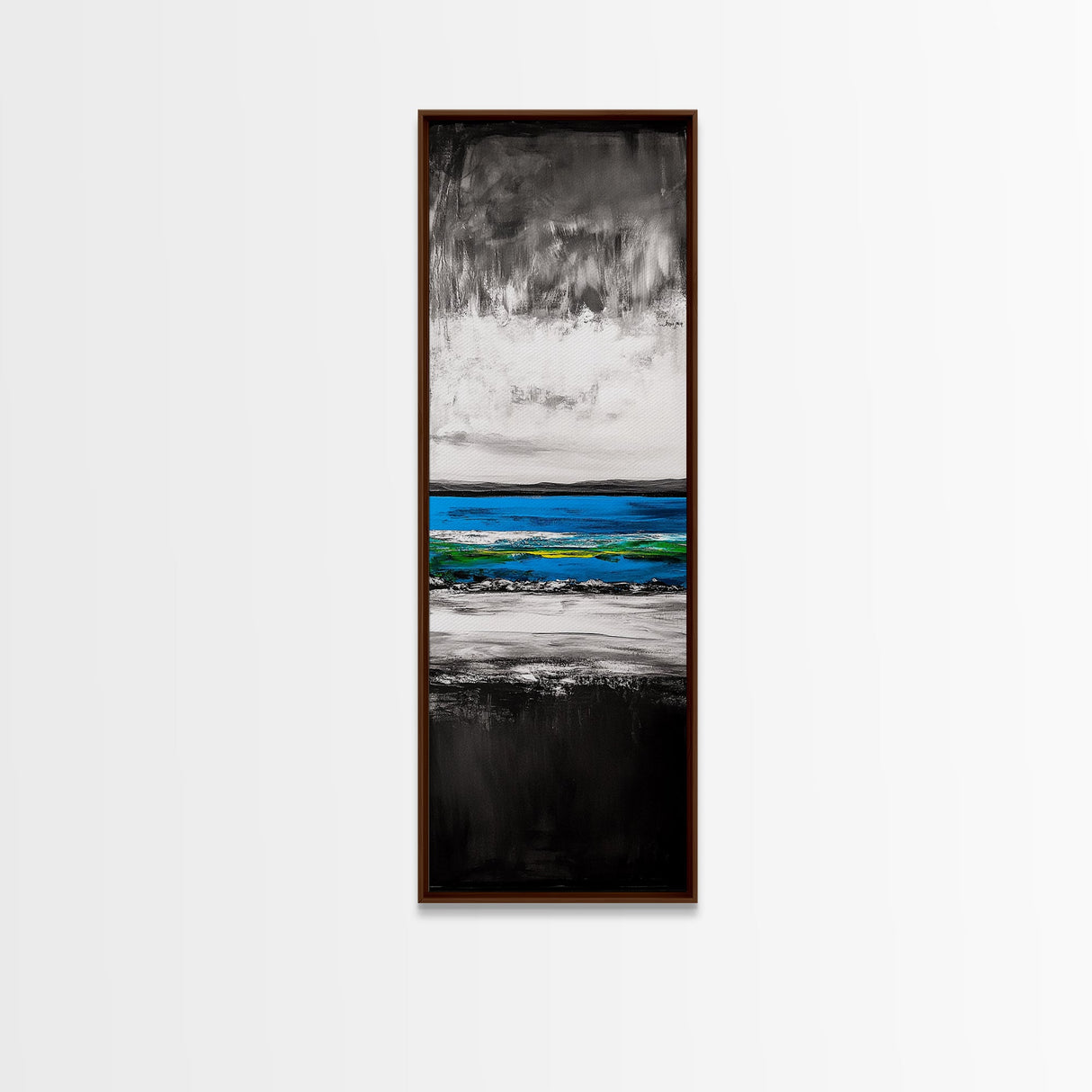 Wave Painting, Black and White Ocean Art, Coastal Wall Decor, Nautical Artwork, Modern Seascape, Beach House Living Room Art, Canvas Print