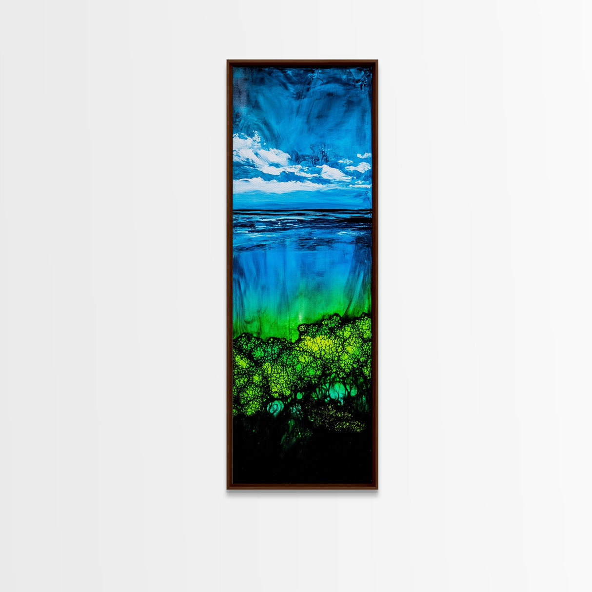 Ocean View, Tropical Water Scene, Coastal Home Art, Blue Green Landscape, Relaxing Beach Aesthetic, Tranquil Home, Canvas Print