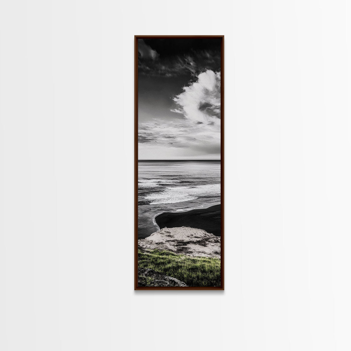 Tranquil Ocean, Minimalist Seascape, Black and White Wall Art, Coastal Serenity, Beach Photography, Canvas Print, Modern Home Decor