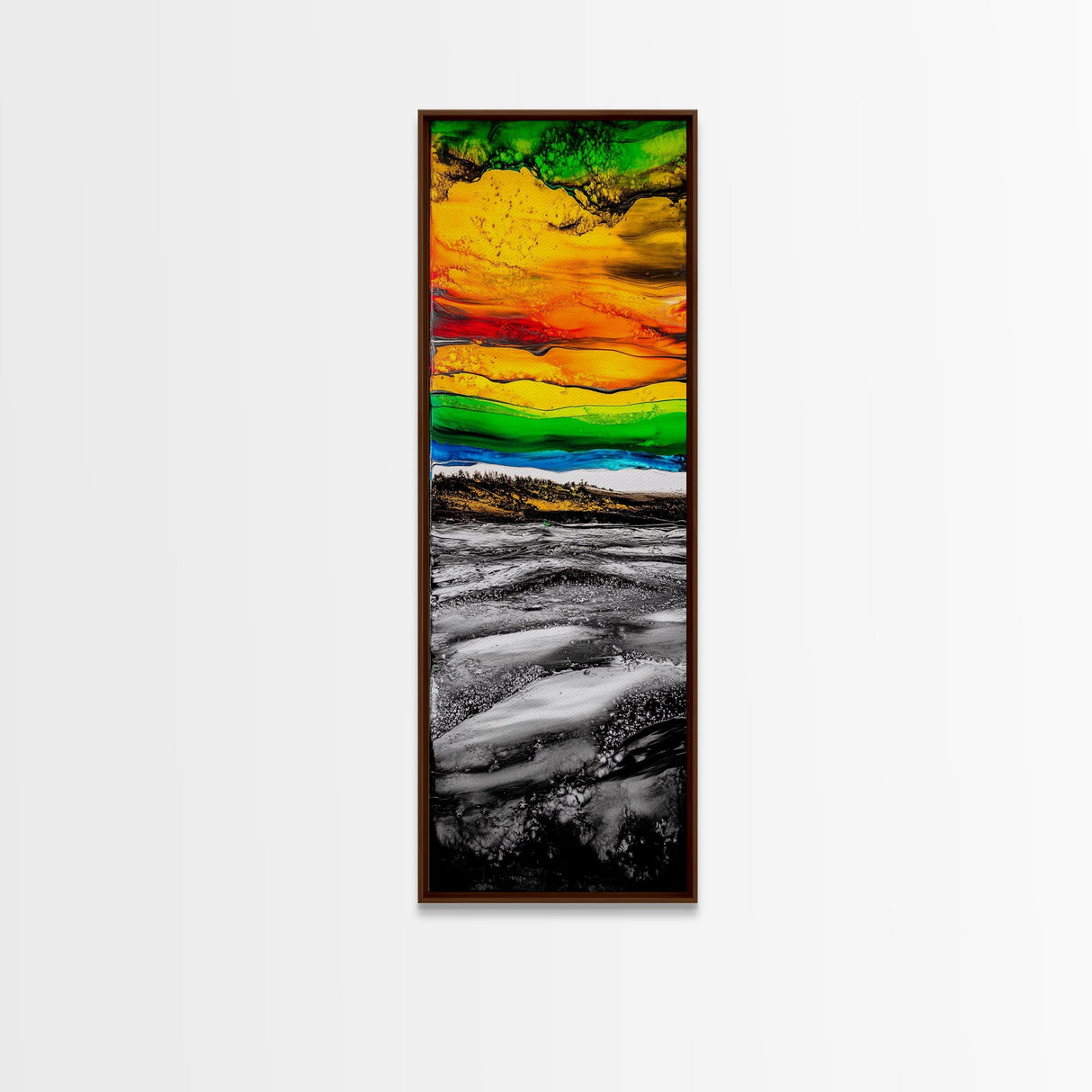 Vibrant, Sunset, Beach, Framed Canvas Print, Colorful Seascape, Tropical Wall Art, Sunset Painting, Living Room Decor, Ocean Art