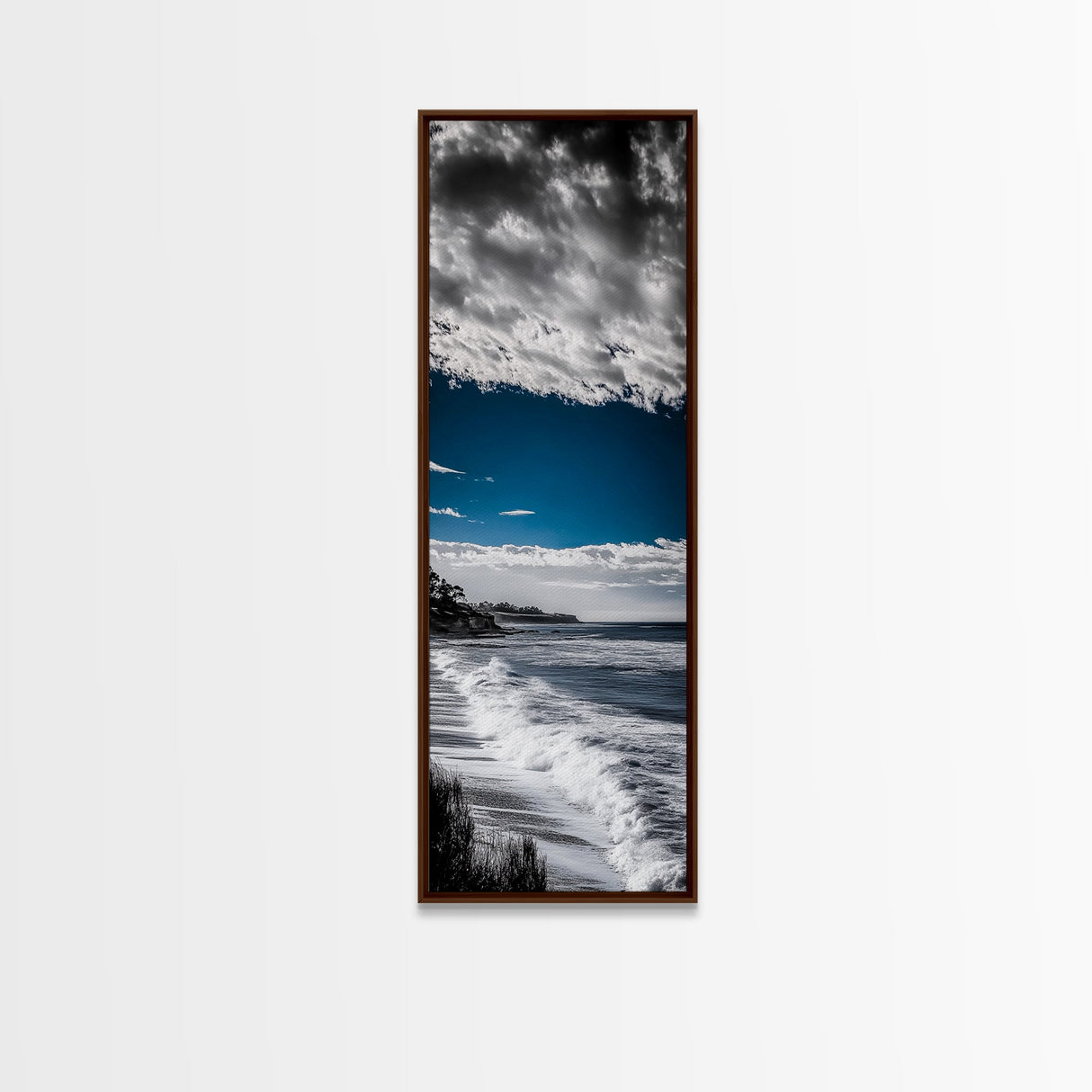 Blue Ocean Waves, Coastal Wall Art, Seascape Photography, Modern Beach Decor, Nautical Art, Living Room Wall Art, Canvas Print