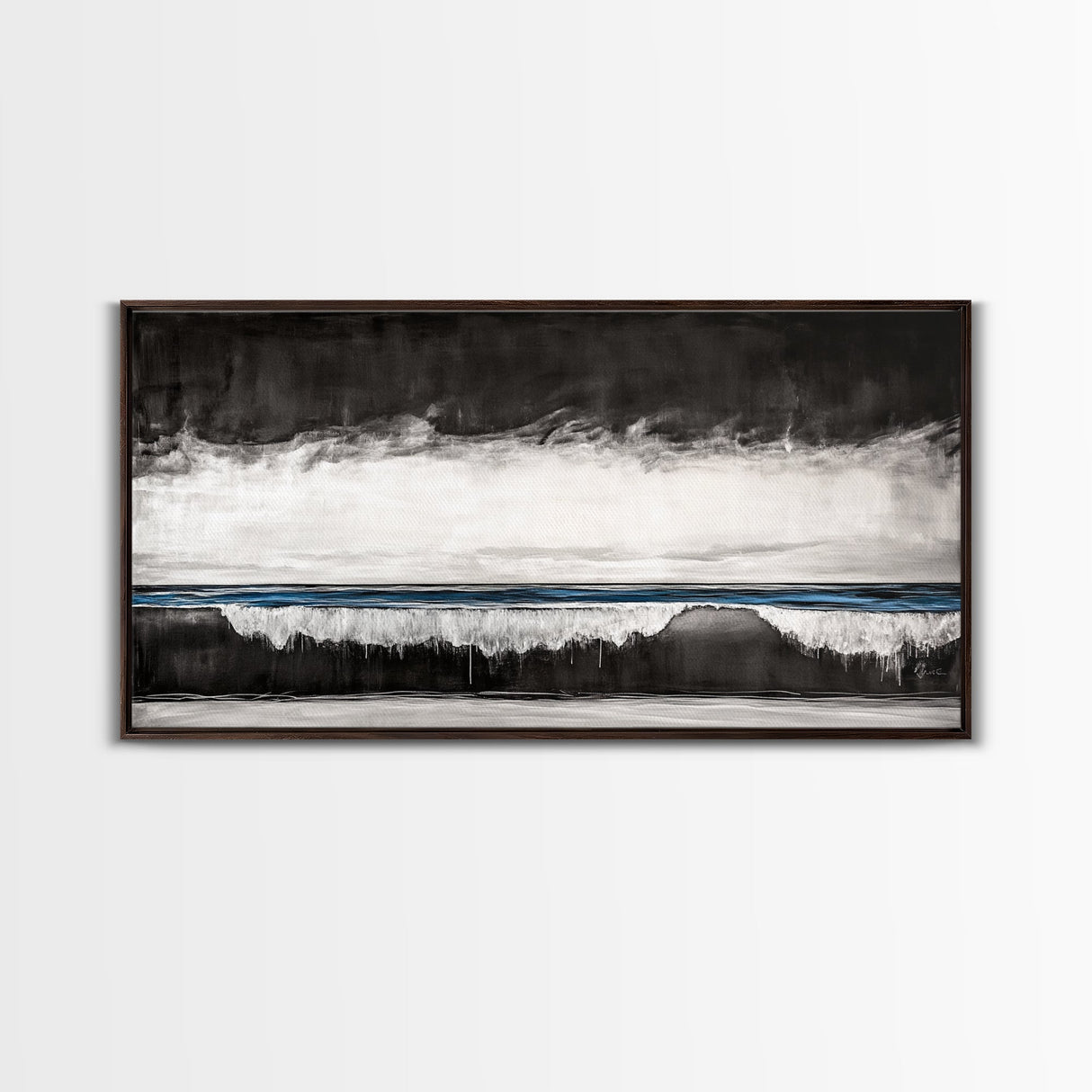 Monochrome Landscape, Mountain Art, Canvas Print, Black And White Landscape, Nature Painting, Living Room Wall Decor, Rustic Wall Art