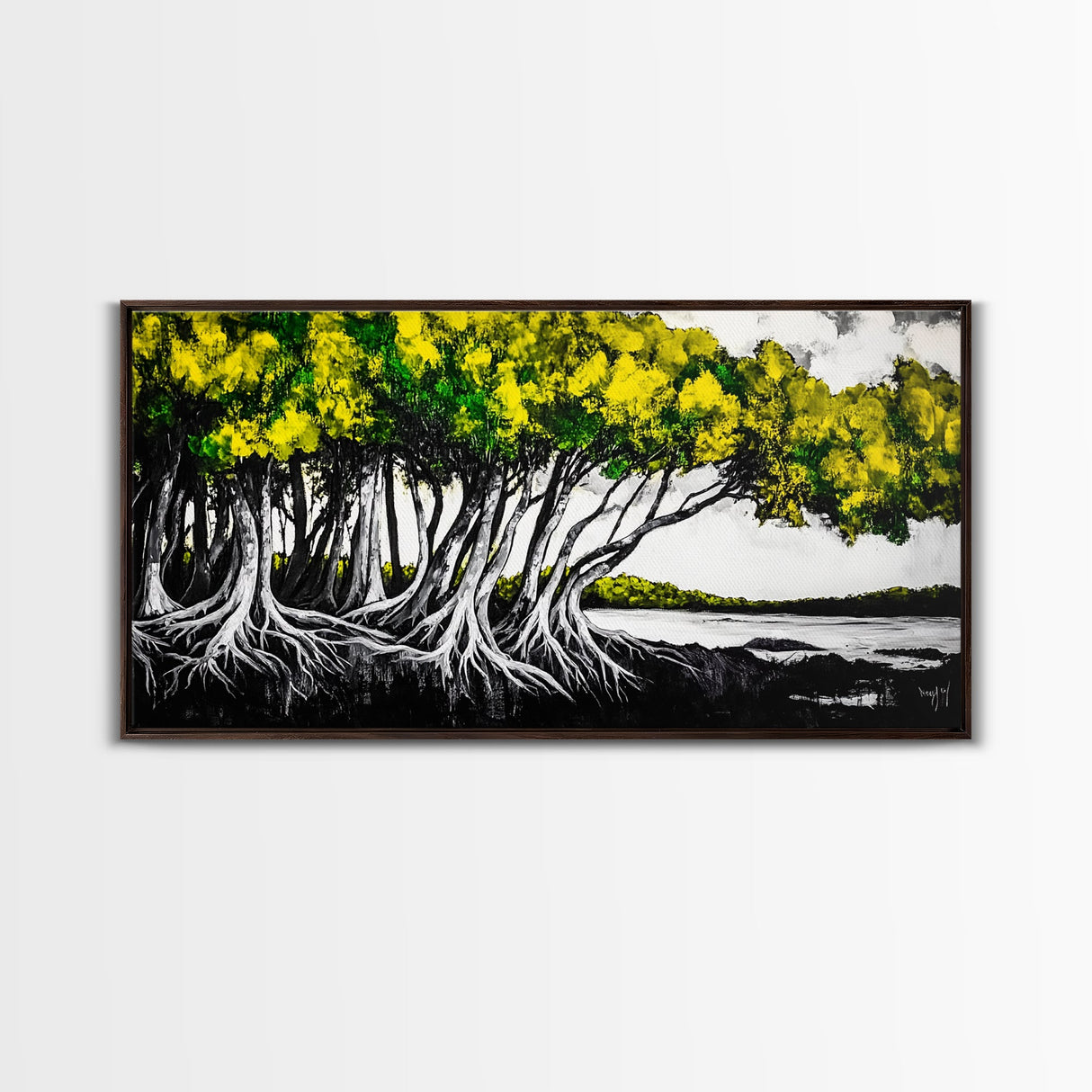 Tree Roots, Forest, Natural, Canvas Print, Modern Nature Art, Woodland Decor, Earthy Home Aesthetic, Botanical Painting, Rustic Wall Art