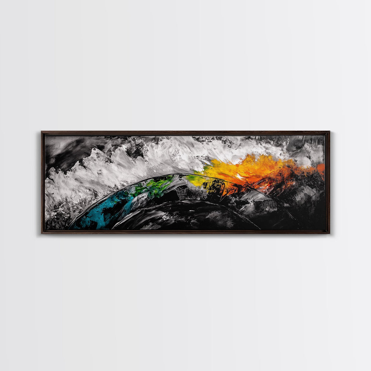 Abstract Earth, Bold Color Wall Art, Framed Canvas Print, Modern Home Decor, Living Room Wall Art, Unique Abstract Painting, Statement Art