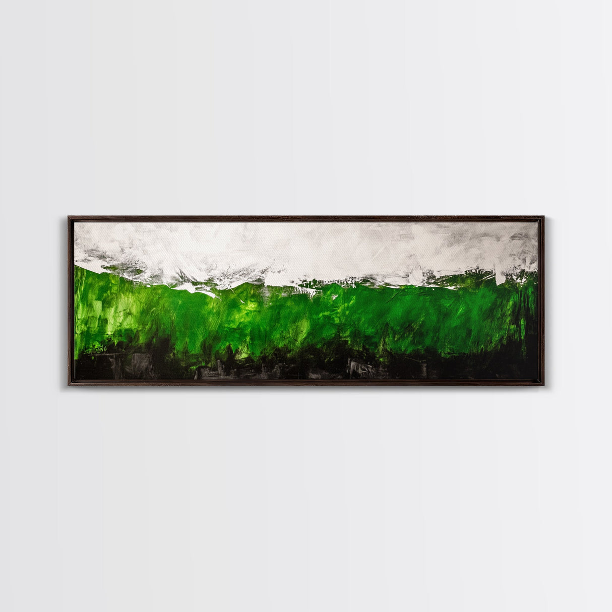 Abstract Green, Modern Minimalist Art, Textured Nature Print, Earthy Wall Decor, Framed Canvas Print, Office Wall Art, Contemporary Home Decor