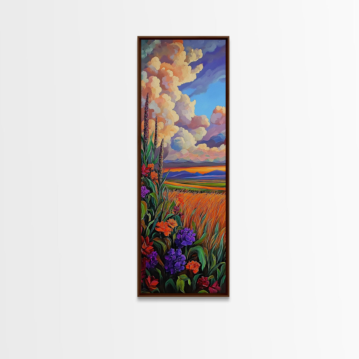 Autumn Field, Golden Wheat, Country Sunset Art, Rustic Farmhouse Decor, Vibrant Fall Colors, Living Room Accent, Canvas Print