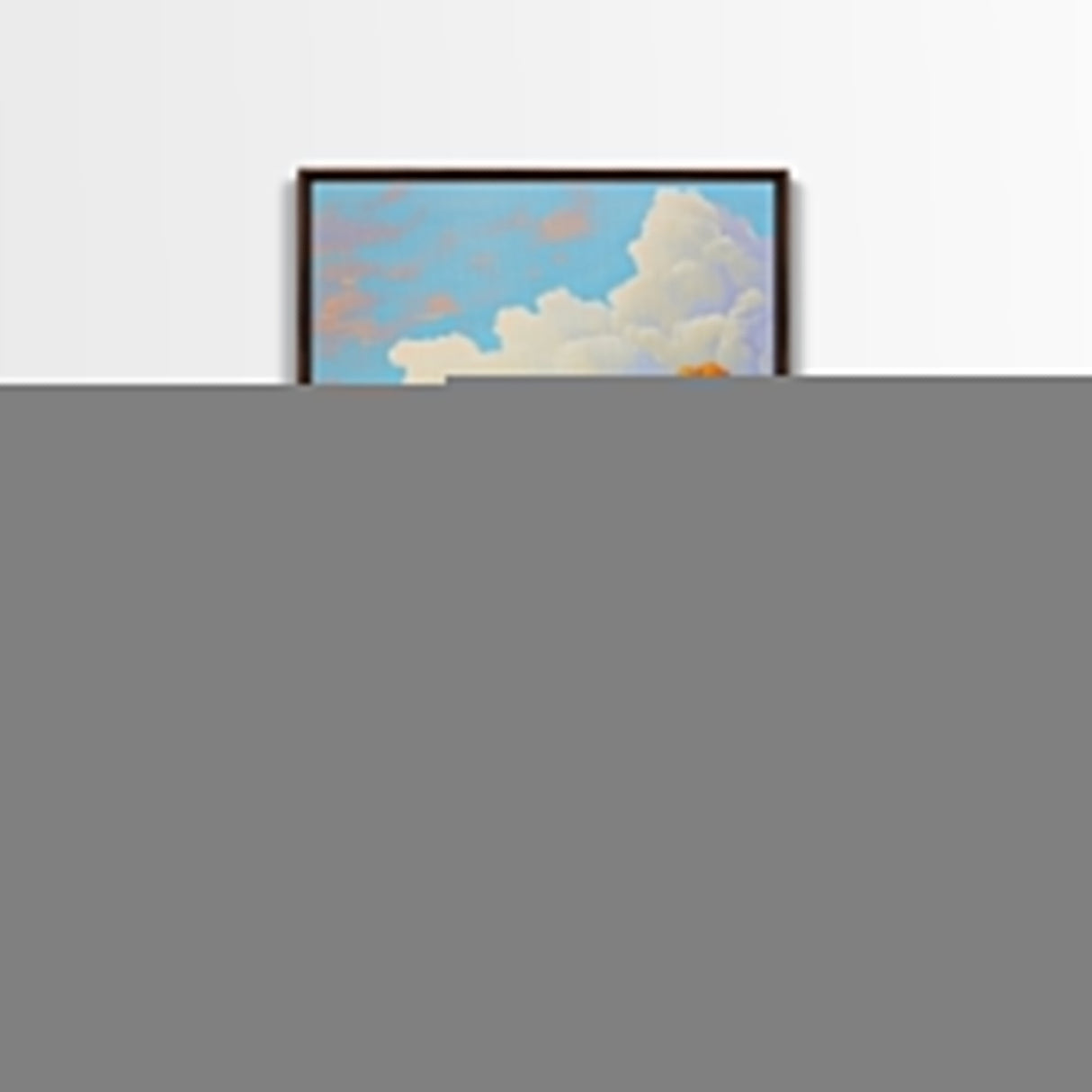 Autumn Cliffside, Trail, Ocean, Framed Canvas Print, fall coastal landscape, boho mountain decor, bold colors, seasonal Living Room art