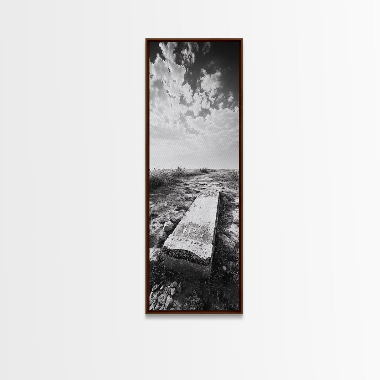 Abandoned Gravestone, Historic Cemetery, Gothic Vibes, Moody Decor, Framed Canvas Print, Halloween Art, Fall Living Room Art, Living Room Art