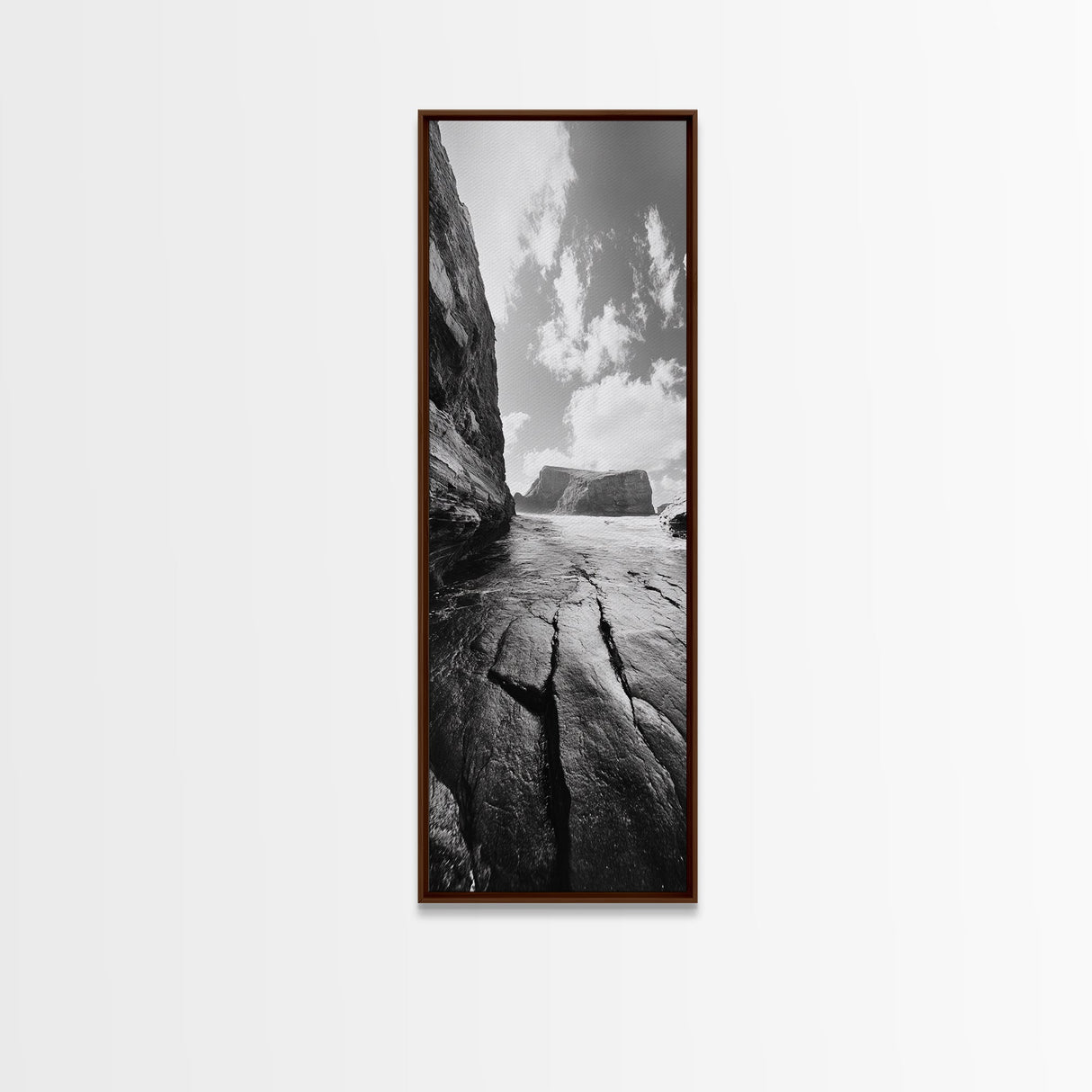 Ocean Cliffs, Moody Coast, Nature Wall Art, Canvas Print, Modern Coastal Decor, Minimalist Seascape, Bathroom or Bedroom Artwork