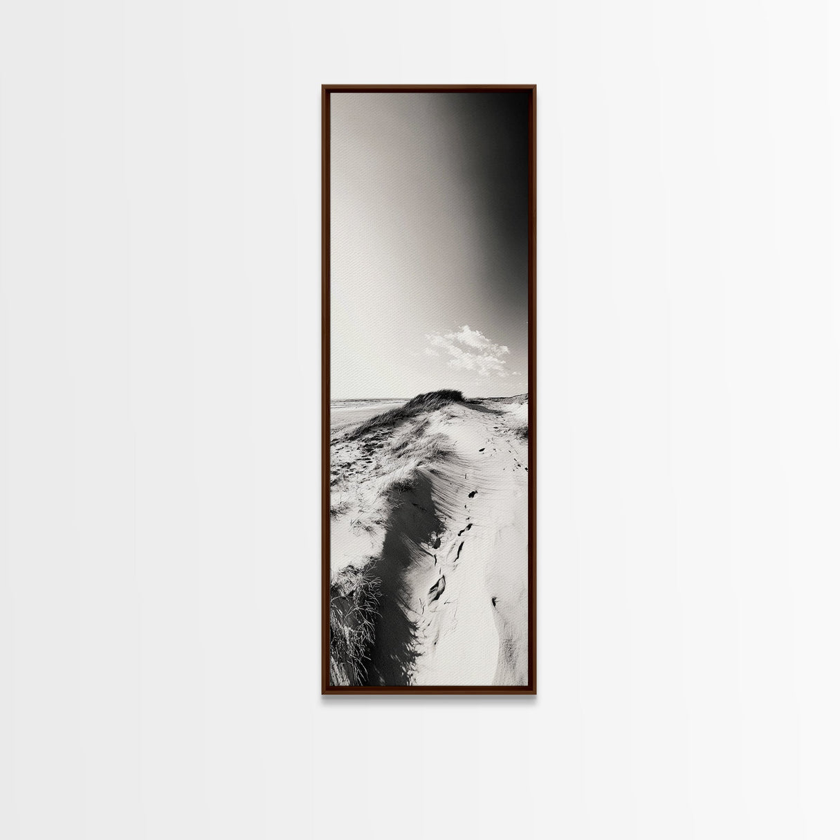 Sand Dunes Art, Coastal Minimalism, Desert Beach Wall Decor, Neutral Living Room Style, Framed Canvas Print, Nature Boho Aesthetic