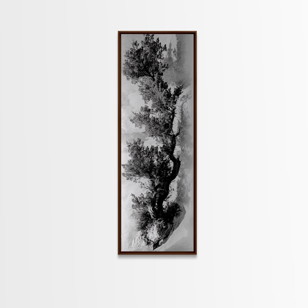 Lone Tree, Desert Strength, Abstract Nature, Surreal Landscape, Moody Tones, Canvas Print, Meditation Space Wall Art, Zen Vibe