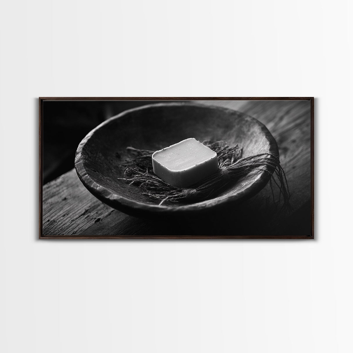 Rustic Soap Bowl, Farmhouse Kitchen Art, Homestead Decor, Simple Living Style, Canvas Print, Country Kitchen Wall Art, Autumn Accent