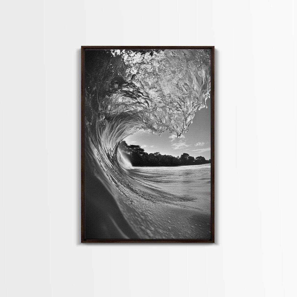 Ocean Wave, Surf Wall Art, Seascape Photography, Framed Canvas Print, Coastal Decor, Beach House Art, Bathroom Wall Art, Minimalist Art