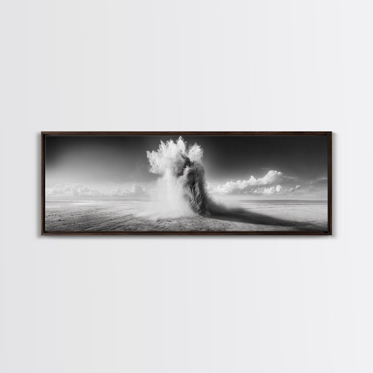 Sand Eruption, Desert Energy, Dust Storm, Framed Canvas Print, Modern Abstract Art, Office Wall Art, Dynamic Nature Photography